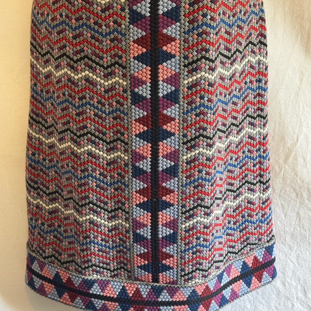 C-127 BCBG MaxAzria Colorful Woven Sleeveless MIDI Dress Size M - Picture 2 of 12